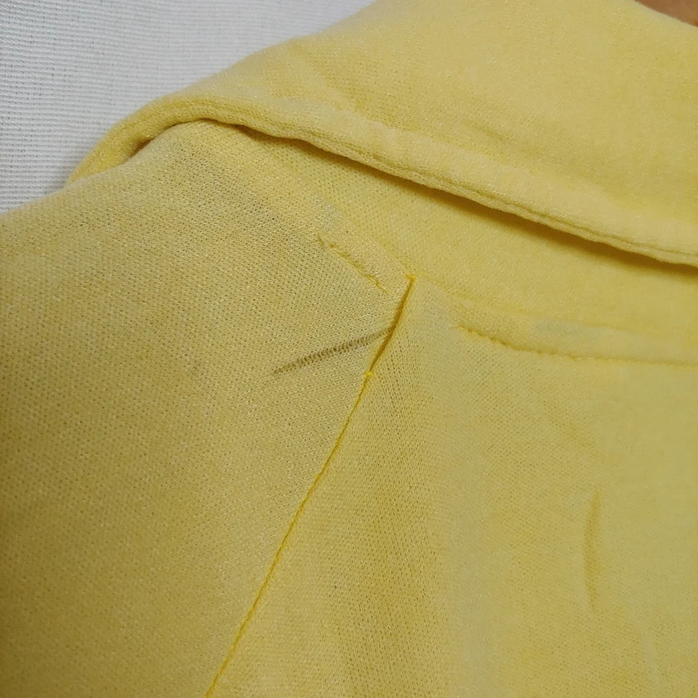 Vintage Champion University of Oregon Ducks Football Polo Shirt Yellow 60s 70s L - Picture 9 of 11